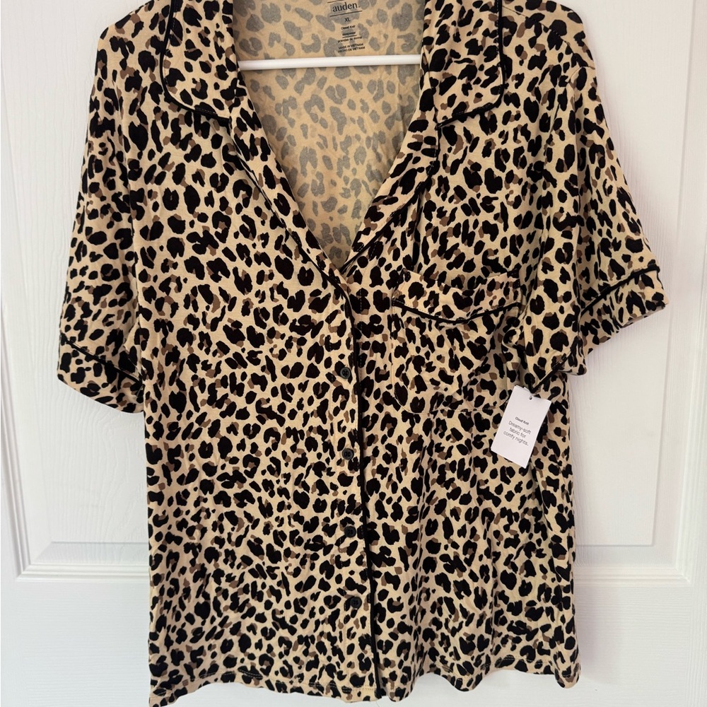 Auden Animal Print Button Down Shirt